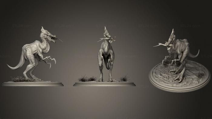 Figurines heroes, monsters and demons (Dino, STKM_0779) 3D models for cnc